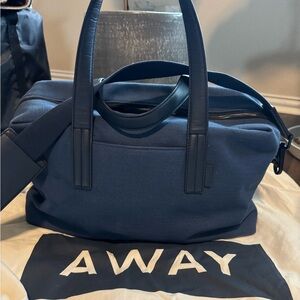 AWAY Weekender Bag Navy Blue Gently Used with Dust Bag included